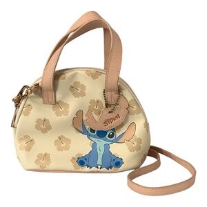 Disney's Lilo and Stitch Floral Beige Vegan Crossbody Bag Never Used